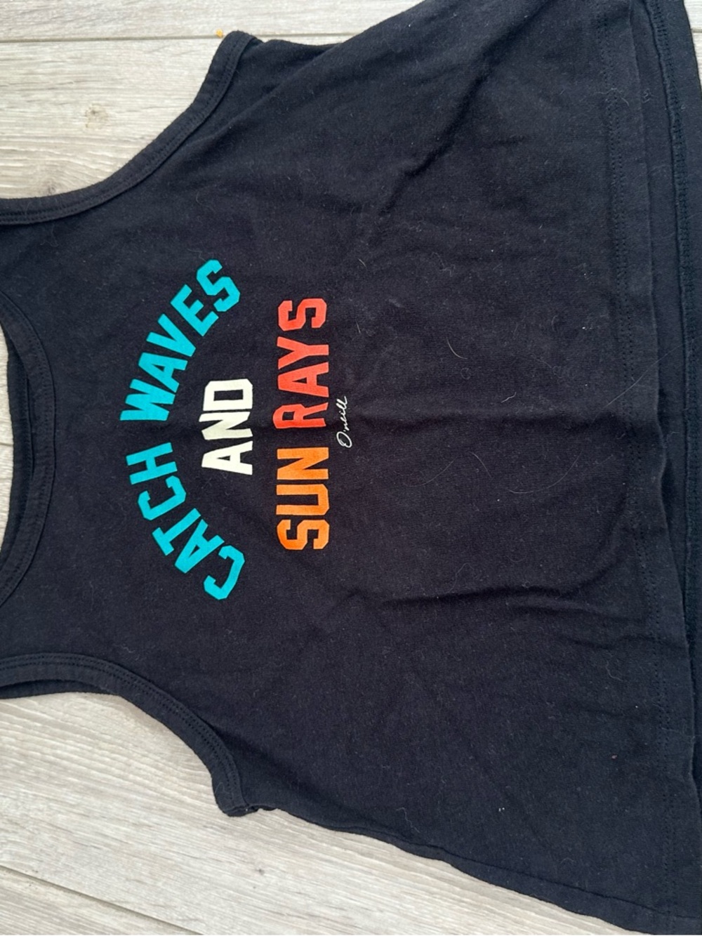 O'Neill Black Tee with Teal Graphic